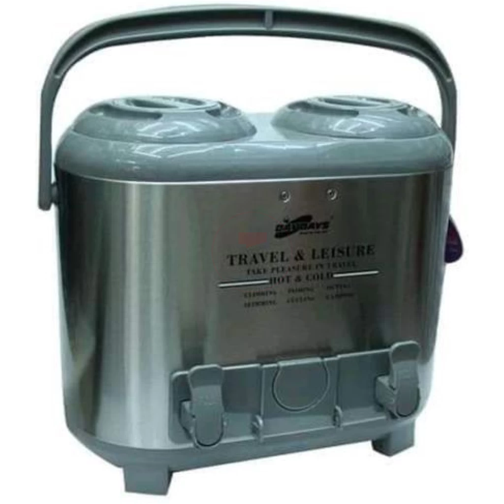 Daydays 15 Litres Twin Hot & Cold Thermos Tea Coffee Water Flask-Silver image