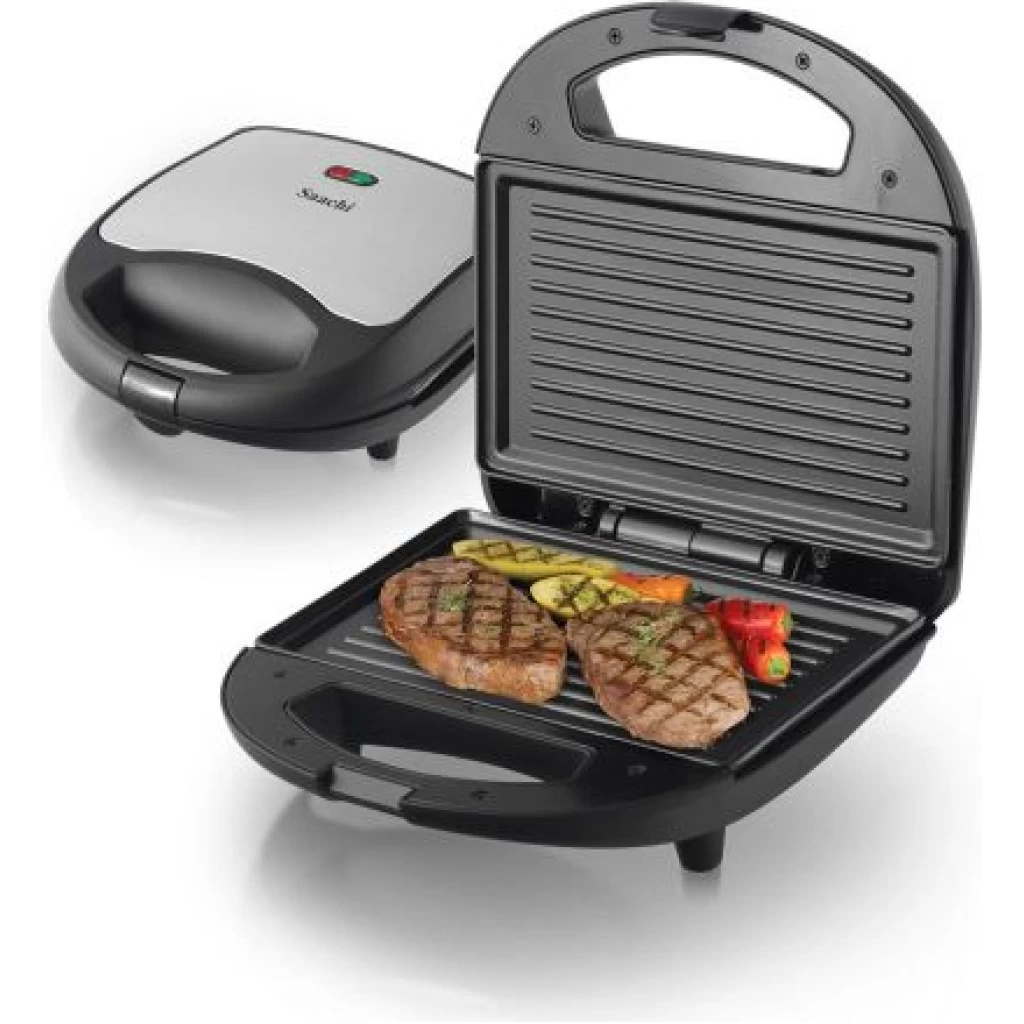 Saachi 2 Slice Sandwich Maker/Grill NL-SM-4659-BK with an Automatic Thermostat image