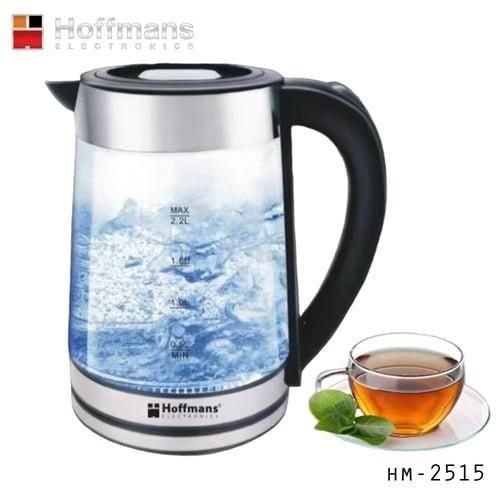 Glass Electric Kettle With Blue LED Light- Silver image