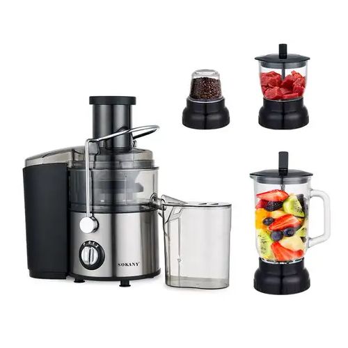 4 In 1 Juicer Extractor For Grinding And Blending-Black/Silver image