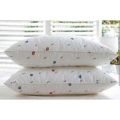 Pair Of High Quality Fibre Pillows – White image