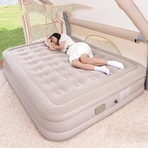 190x99x40cm Double Portable Mountain Air Mattress With Built-in Pump Double Height Inflatable Mattre image