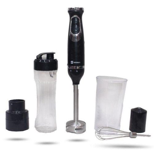 4 In 1 Blender With Hand Blender, Whisk, Mini Blender And Vegetable Grinding Cup-Black/Silver image