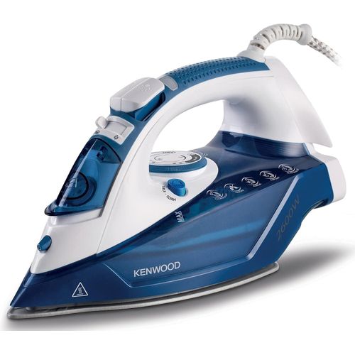Kenwood 2600W Steam Iron With Ceramic Plate Steam Bur.st, Spray STP75 - White/ Blue. image