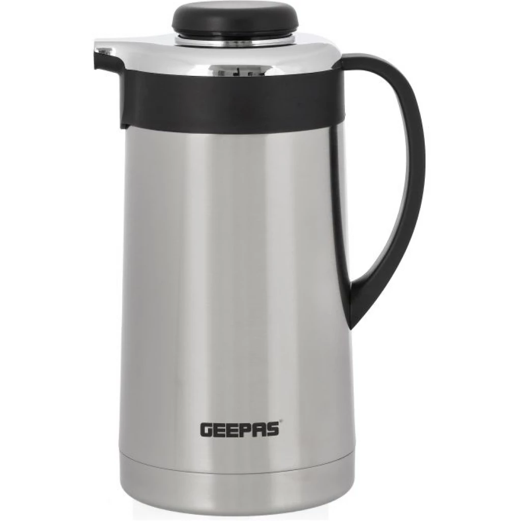 Geepas 1.3L Stainless Steel Vacuum Flask, Double Walled Airpot, image