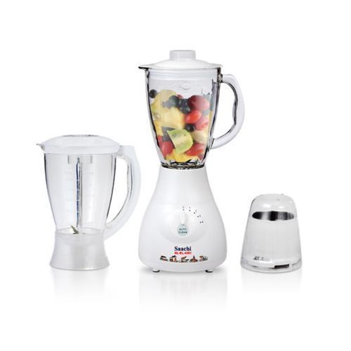 Blender 3 In 1 With Glass Jar, Plastic Jar & Grinder - 1.5L White image