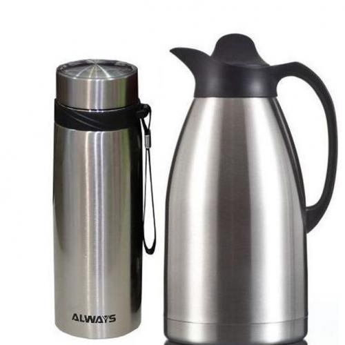 700ml And 2 Liters Stainless Steel Thermos Flask Jug -Silver image