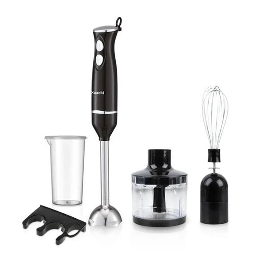 4 In 1 Hand Blender With Dough Mixers And Vegetable Cutter-Silver Black image