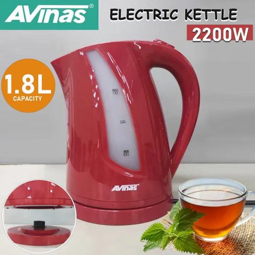 1.8L Automatic Switch Off Cordless Electric Kettle Stainless Steel Base Kitchen Office Water Heating image