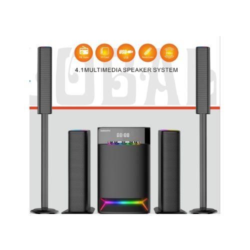 Powerful Wireless Speaker System With A Deep Base Remote Control-Black image