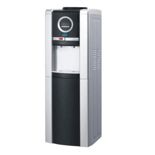 2 Taps Hot And Cold Water Dispenser With Storage Cabinet - White & Black image
