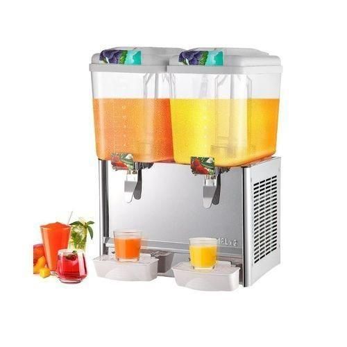 2 Tap Double Commercial Electric Juice Dispenser And Cooler –Transparent image
