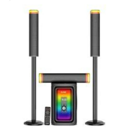 3.1 CH Multimedia Speaker Surround System With Clear Sound And Deep Bass Led Lighting-Black image