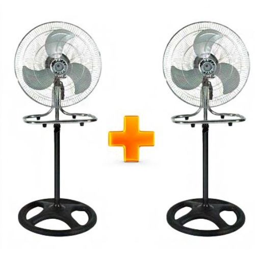 18 Inch Stand & Table Electric Fan Buy 1 Get 1 Free – Black image