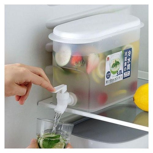 3.5L Fridge Water Beverage Dispenser With Tap - Clear image