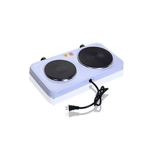 Quality Electric Hotplate With Two Burners-White image